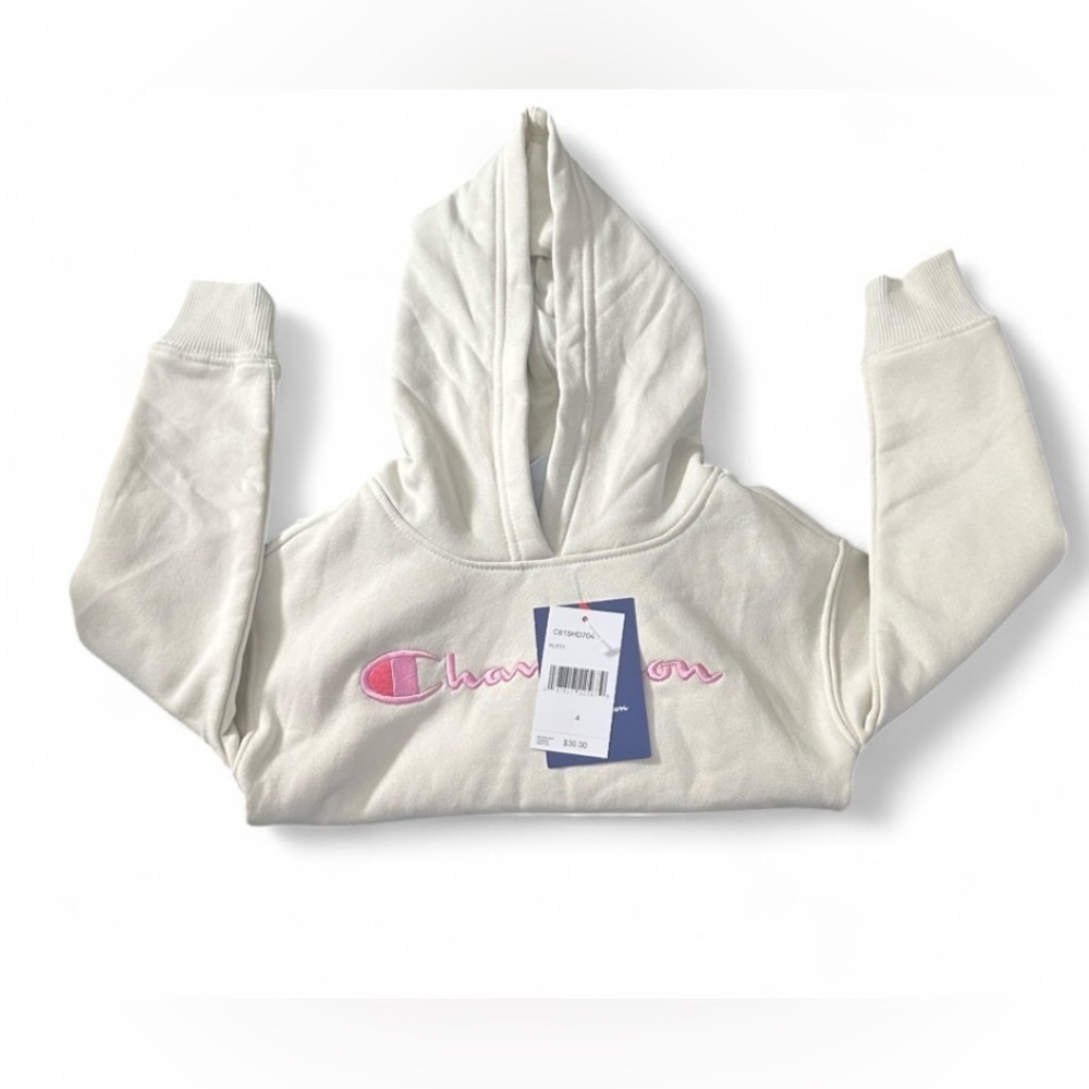 Champion Kids Cream and Pink Hoodie - Picture 3 of 4